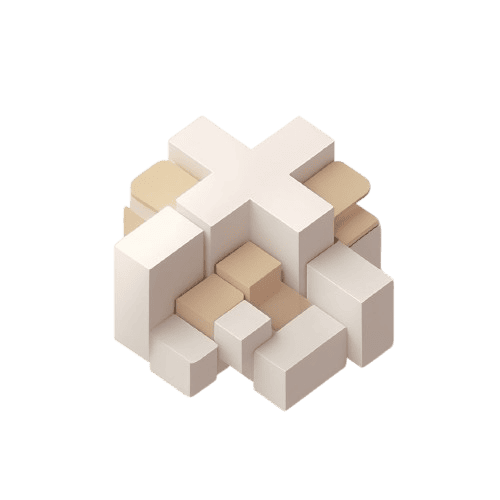 3D icon with cubes
